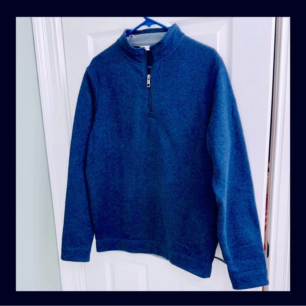 SALE🏝️Peter Millar Men's Navy Zip-Up Sweater